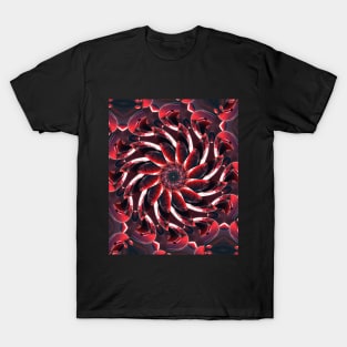 Cringe Wine Kaleidoscope. Gray Maroon Dyed Dirty Art T-Shirt